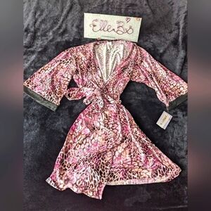 NWT Joyspun Purple / Pink Animal Print Robe S/M